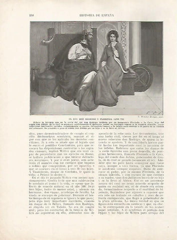 LAMINA 18146: El rey Rodrigo y Florinda