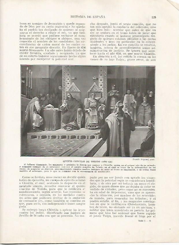 LAMINA 18140: Quinto Concilio de Toledo en el 636