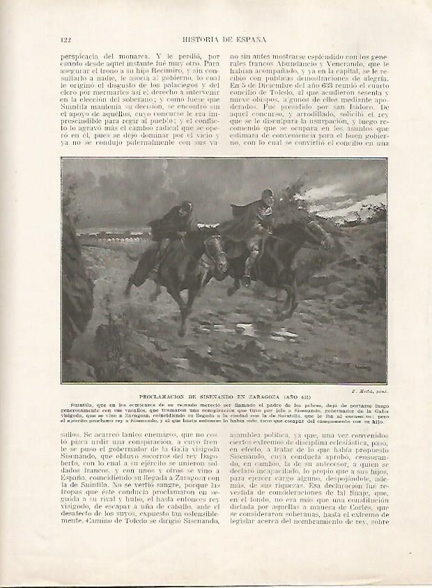 LAMINA 18137: Proclamacion de Sisenando en Zaragoza en el 631