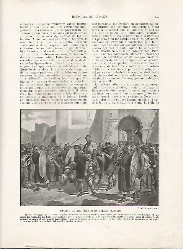 LAMINA 18135: Suplicio de Argismundo en Toledo en 589