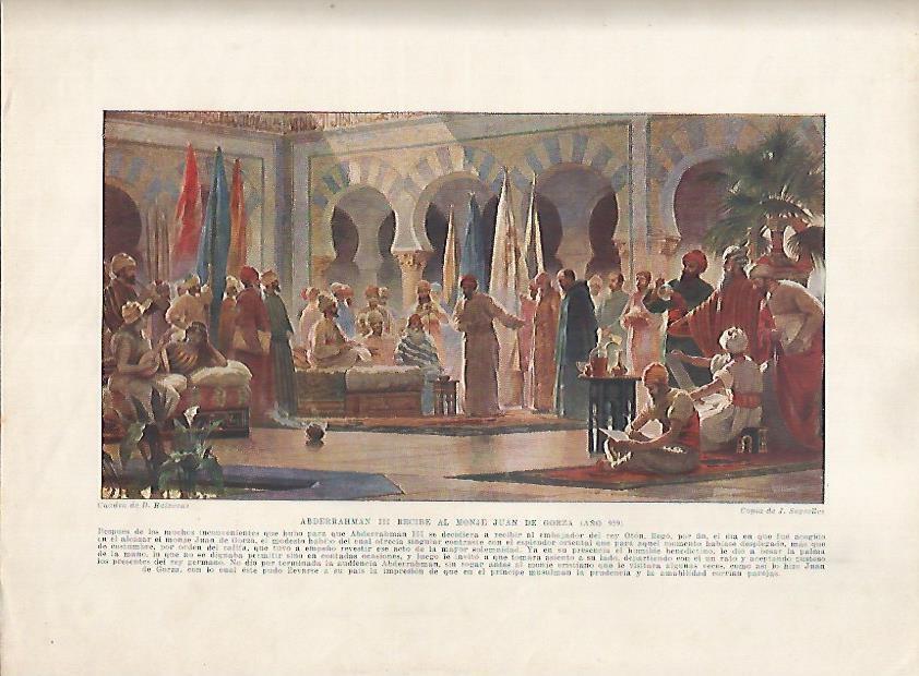 LAMINA 18130: Abderrahman II recibe a Juan de Gorza en el 959
