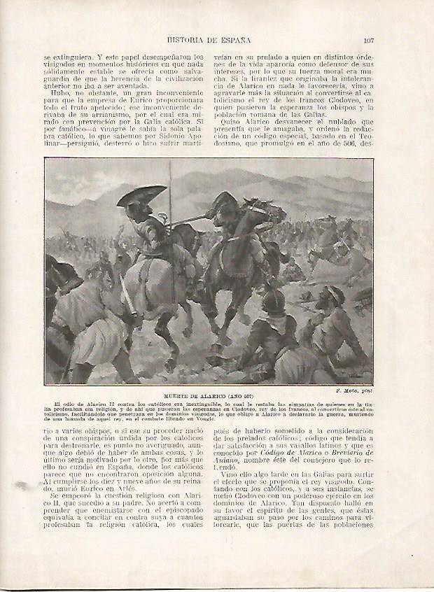 LAMINA 18129: Muerte de Alarico en 507