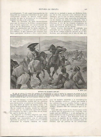 LAMINA 18129: Muerte de Alarico en 507