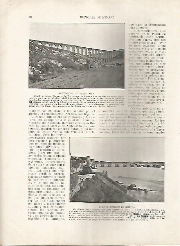 LAMINA 18102: Acueducto de Tarragona y puente romano de Merida