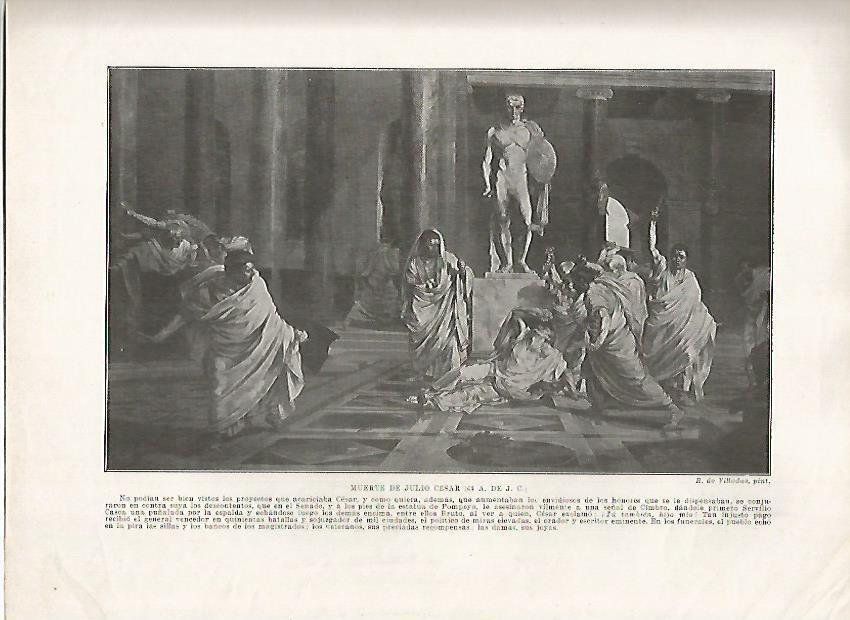 LAMINA 18101: Muerte de Julio Cesar, 44 aC