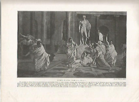 LAMINA 18101: Muerte de Julio Cesar, 44 aC