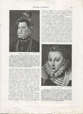 LAMINA 18069: Isabel de Valois y Ana de Austria