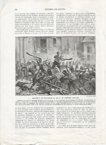 LAMINA 18068: Conquista de Amberes en 1576