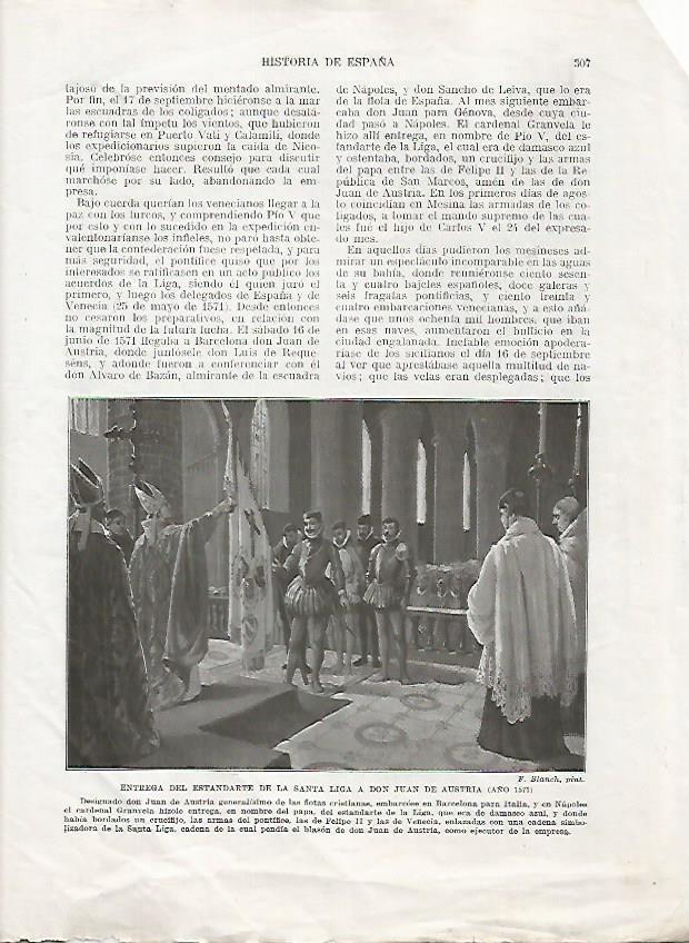 LAMINA 18066: Entrega del estandarte de la Santa Liga a Juan de Austria