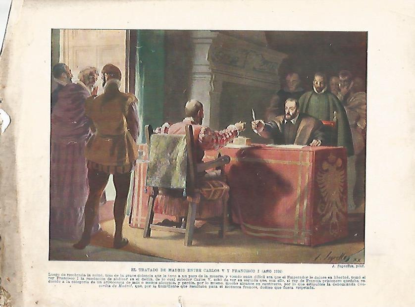 LAMINA 18061: El Tratado de Madrid del año 1526