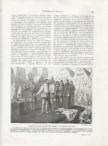 LAMINA 18055: Suplicio de los Condes de Egmont y de Horn en 1568