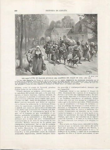 LAMINA 18053: Habitantes de Flandes huyendo en 1568