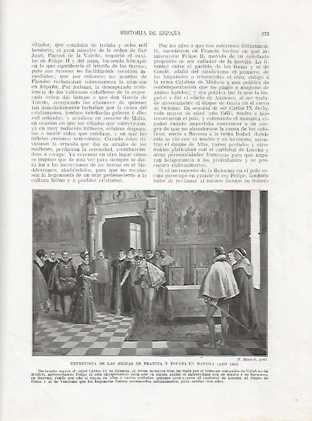 LAMINA 18050: Entrevista de las reinas de Francia y España en Bayona en 1565