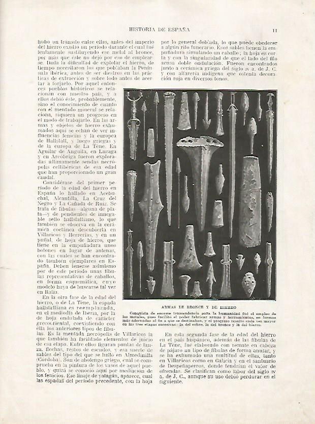 LAMINA 18073: Armas de bronce y de hierro prehistoricas