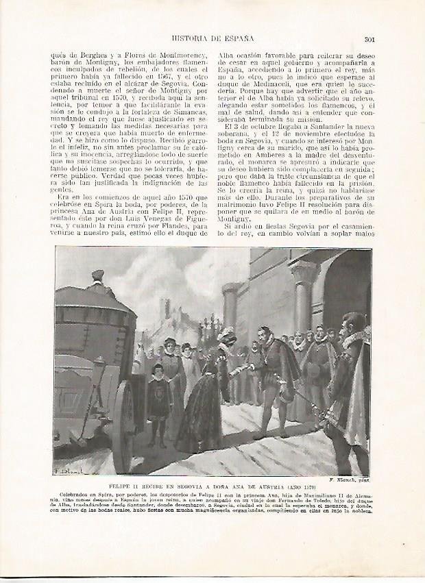 LAMINA 18093: Felipe II recibe a Ana de Austria 