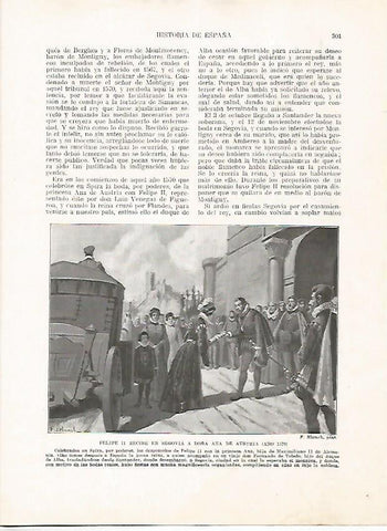 LAMINA 18093: Felipe II recibe a Ana de Austria 