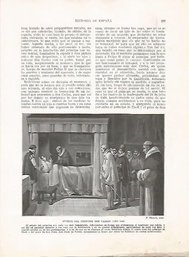 LAMINA 18091: Muerte del principe Carlos en 1568