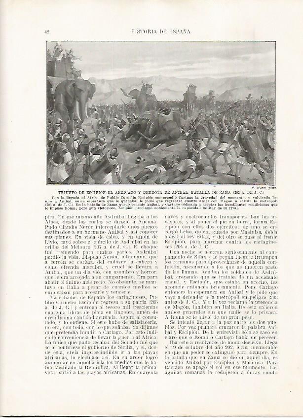 LAMINA 18088: Triunfo de Escipion el Africano contra Anibal