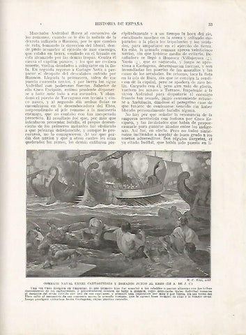 LAMINA 18084: Combate naval entre Cartago y Roma junto al Ebro