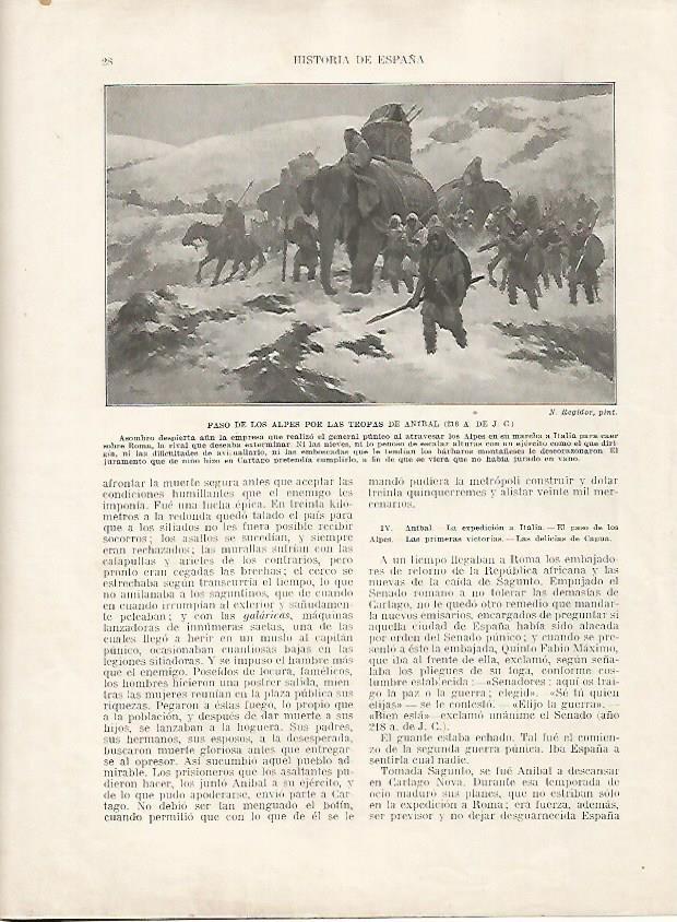 LAMINA 18080: Paso de Anibal por los Alpes