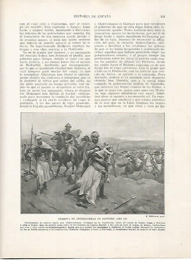 LAMINA 18153: Derrota de Abderrahaman en Poitiers en el 732