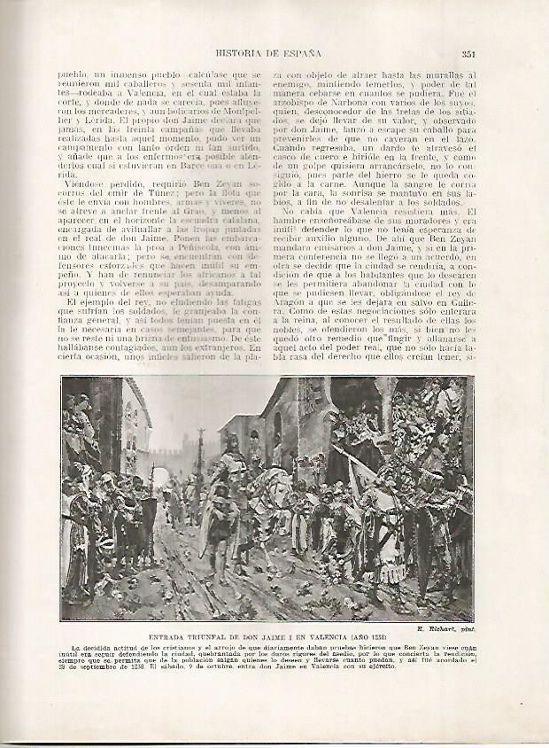 LAMINA 18230: Entrada de Jaime I en Valencia en el 1238
