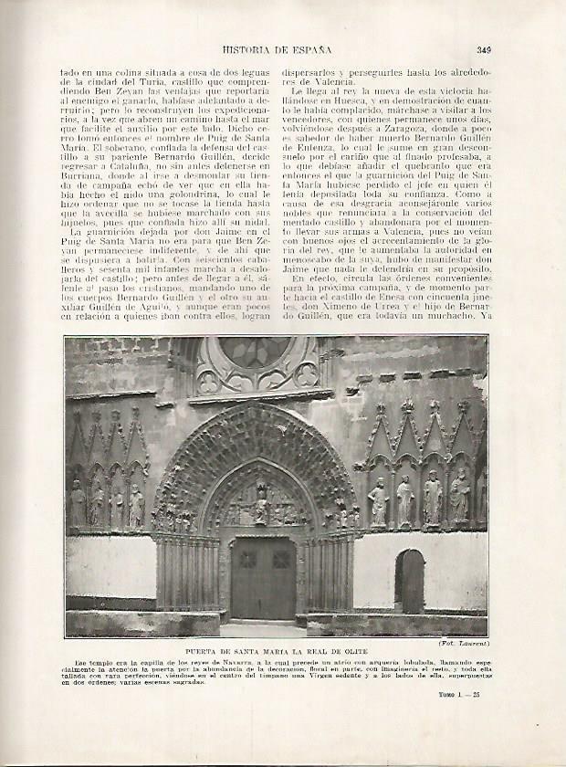 LAMINA 18229: Puerta de Santa Maria la Real de Olite, Navarra