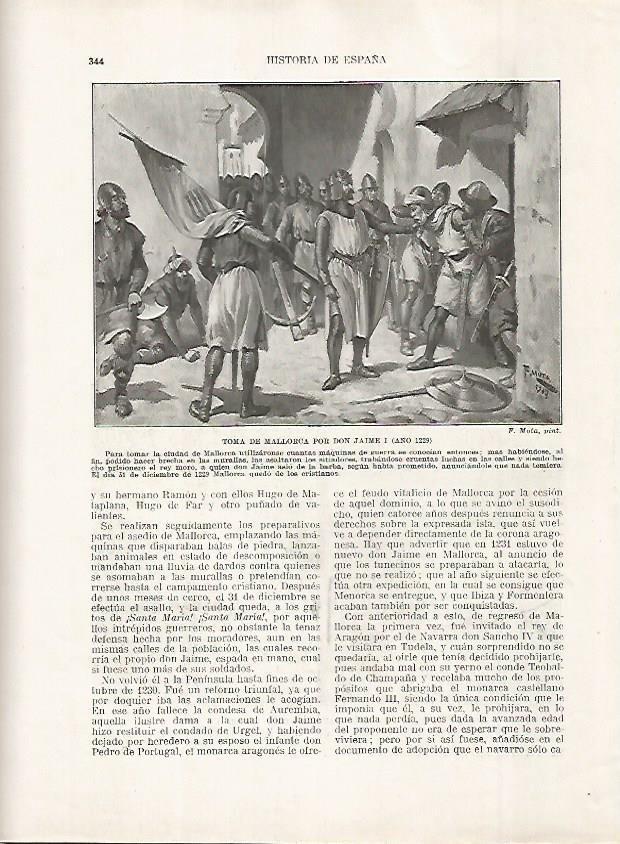 LAMINA 18225: Toma de Mallorca por Jaime I en el 1229