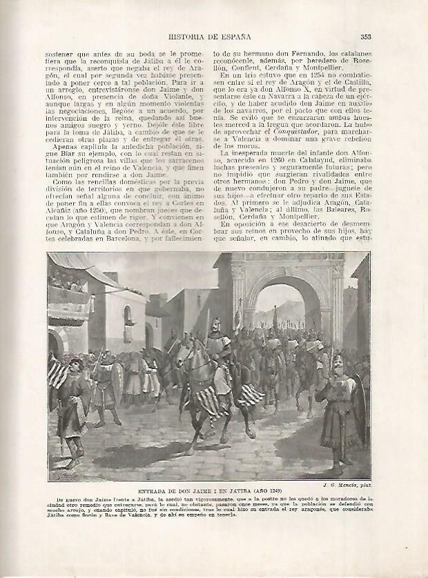 LAMINA 18231: Entrada de Jaime I en Jativa en el 1249