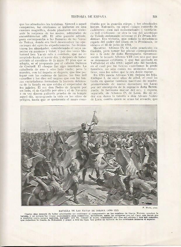 LAMINA 18213: Batalla de las Navas de Tolosa en el 1212
