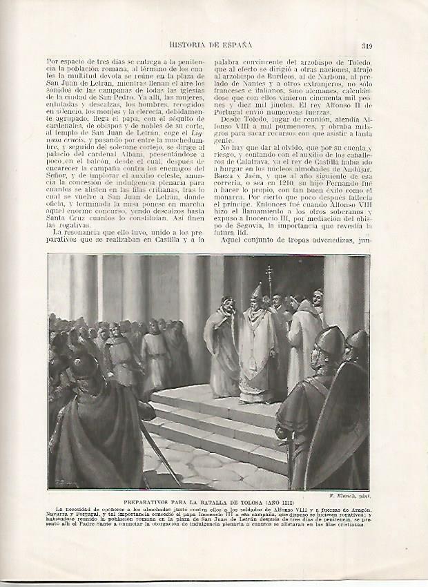 LAMINA 18212: Preparativos de la Batalla de Tolosa del 1212