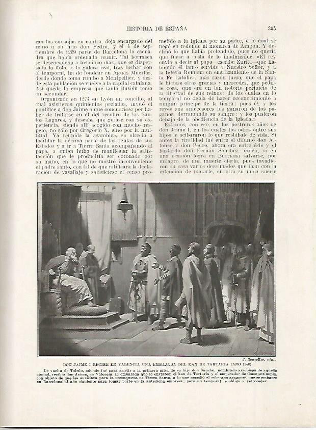 LAMINA 18232: Jaime I recibe a una embajada de Tartaria en Valencia en el 1268