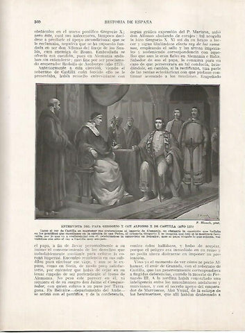 LAMINA 18234: Entevista del Papa Gregorio X con Alfonso X de Castilla