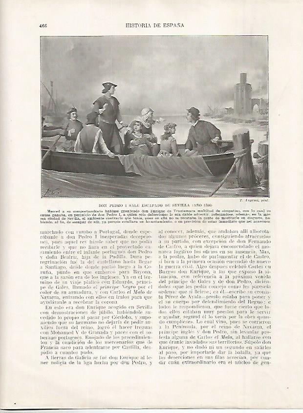 LAMINA 18256: Pedro I sale de Sevilla en el 1366