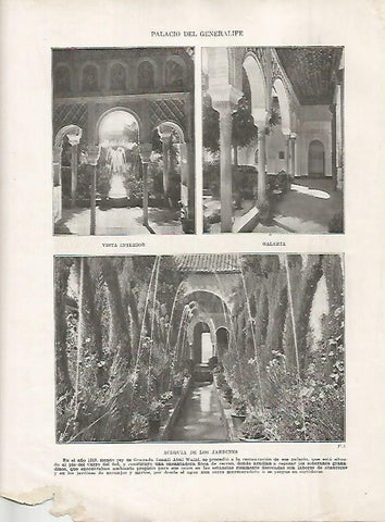 LAMINA 18250: Palacio del Generalife en Granada