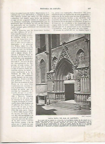 LAMINA 18249: Santa Maria del Mar en Barcelona, fotografia de Laurent