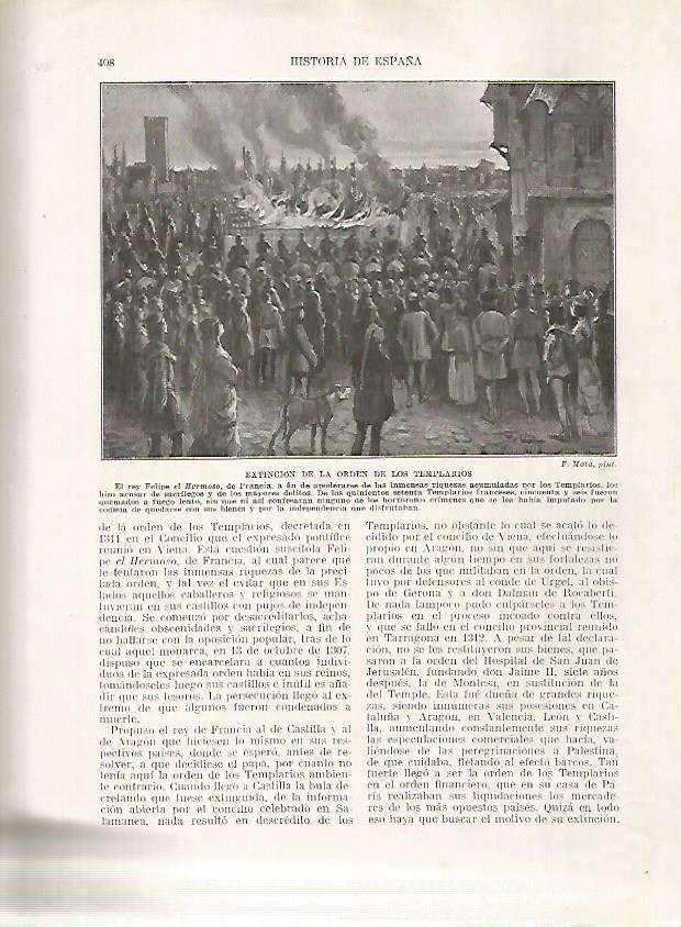 LAMINA 18243: Extincion de la Orden de los Templarios