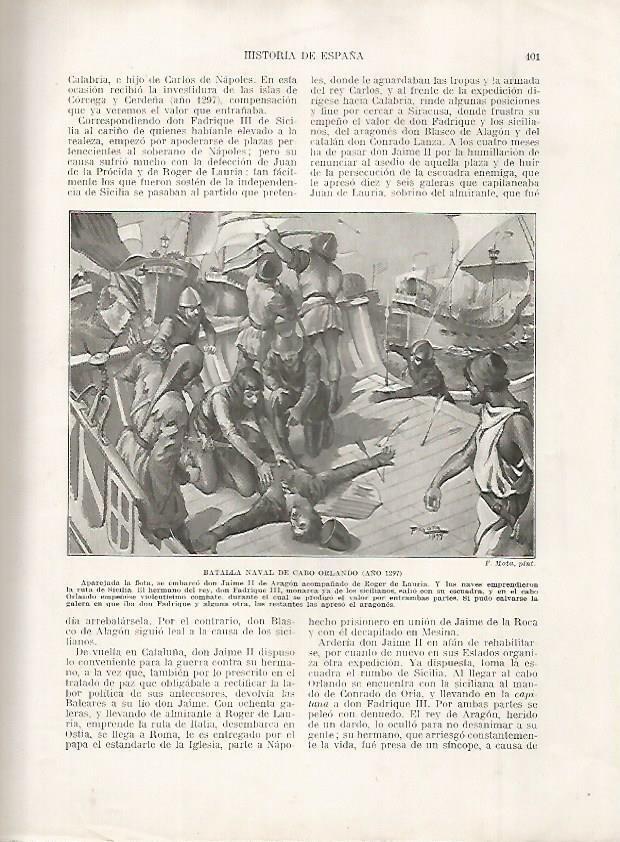 LAMINA 18240: Batalla Naval de Cabo Orlando en el 1297