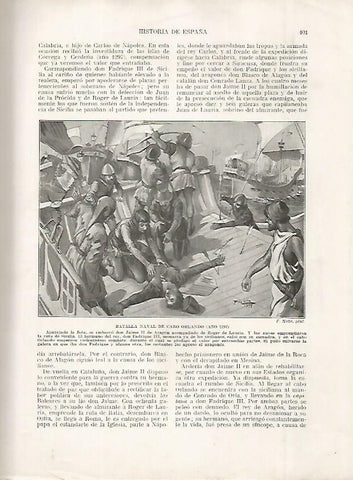 LAMINA 18240: Batalla Naval de Cabo Orlando en el 1297