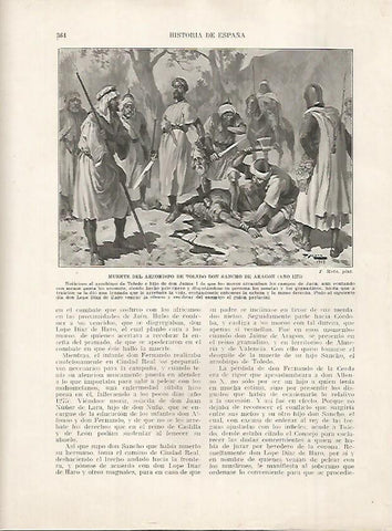 LAMINA 18236: Muerte del arzobispo de Toledo Sancho de Aragon en el 1275