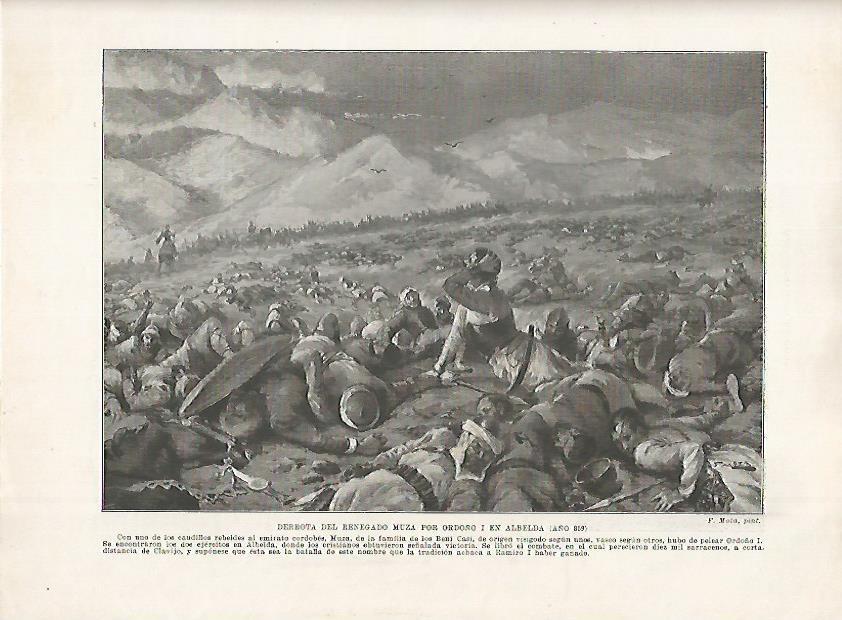 LAMINA 18176: Derrota de Muza por Ordosio I en Albelda