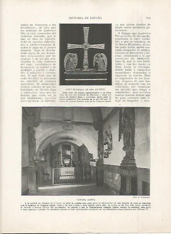 LAMINA 18170: Cruz de los Angeles y Camara Santa