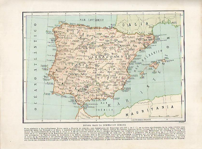 LAMINA 18165: Mapa de España en epoca romana