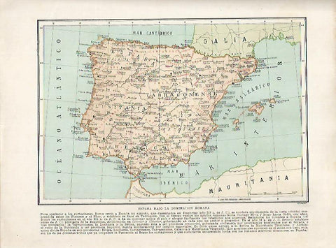 LAMINA 18165: Mapa de España en epoca romana