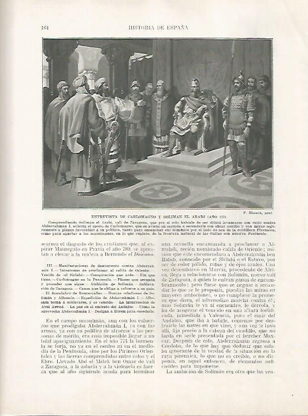 LAMINA 18160: Entrevista de Carlomagno y Soliman el  Arabi en el 777