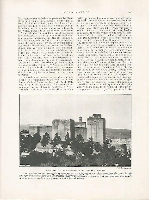 LAMINA 18159: Construccion de la Alcazaba de Granada