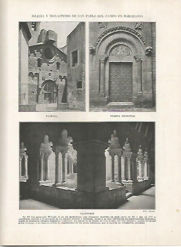 LAMINA 18181: Iglesia y monasterio de Sant Pere del Camp en Barcelona
