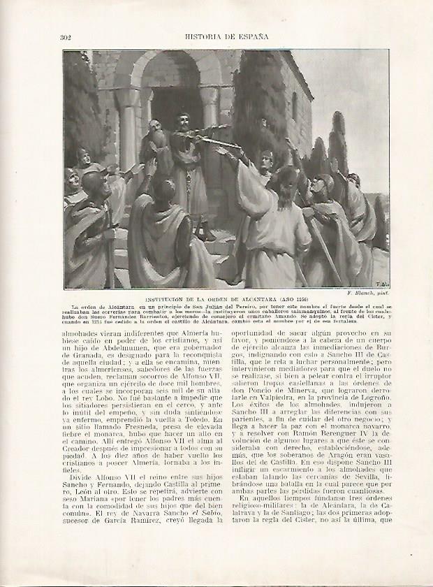 LAMINA 18202: Destruccion de la Orden de Alcantara en el 1156