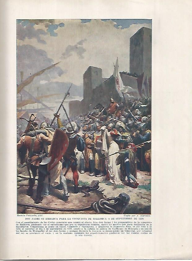 LAMINA 18201: Jaume I se embarca para la conquista de Mallorca en 1229