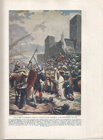 LAMINA 18201: Jaume I se embarca para la conquista de Mallorca en 1229